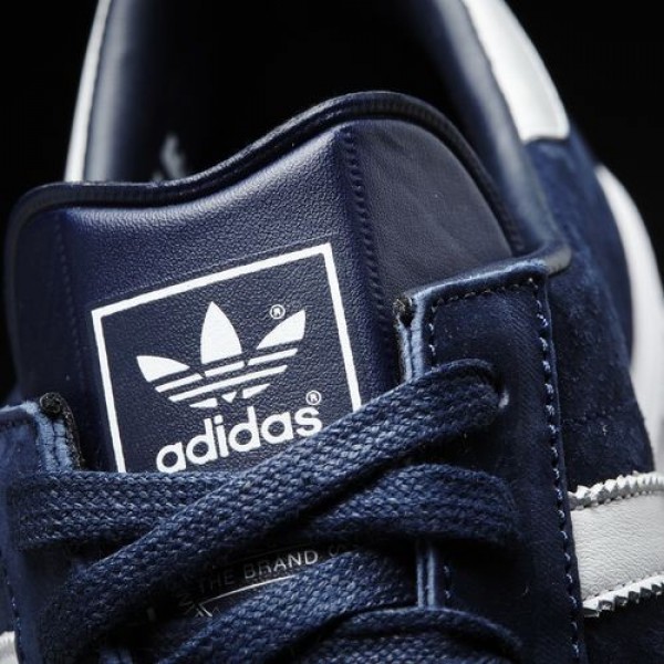 Adidas Hamburg Homme Collegiate Navy/Footwear White/Gold Metallic Originals Chaussures NO: S74838