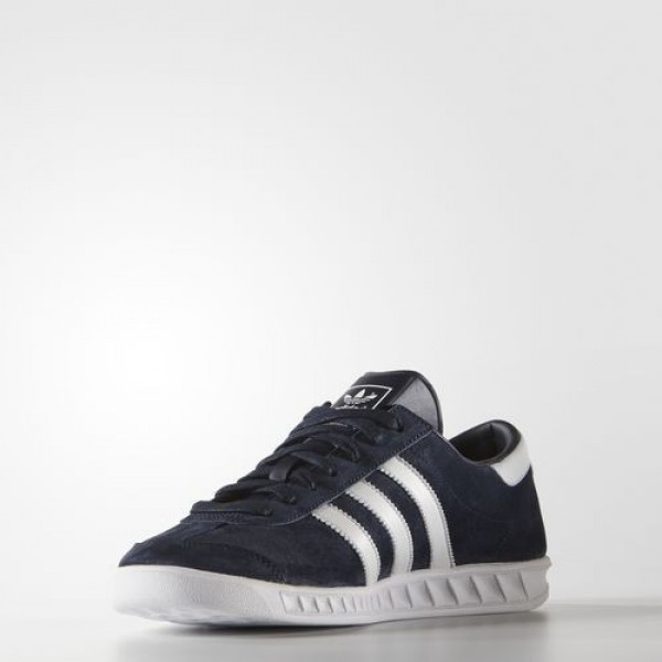 Adidas Hamburg Homme Collegiate Navy/Footwear White/Gold Metallic Originals Chaussures NO: S74838