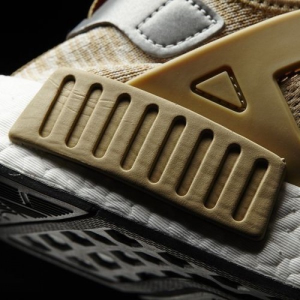 Adidas Nmd_Xr1 Primeknit Femme Linen / Matte Silver / Core Black Originals Chaussures NO: S77194