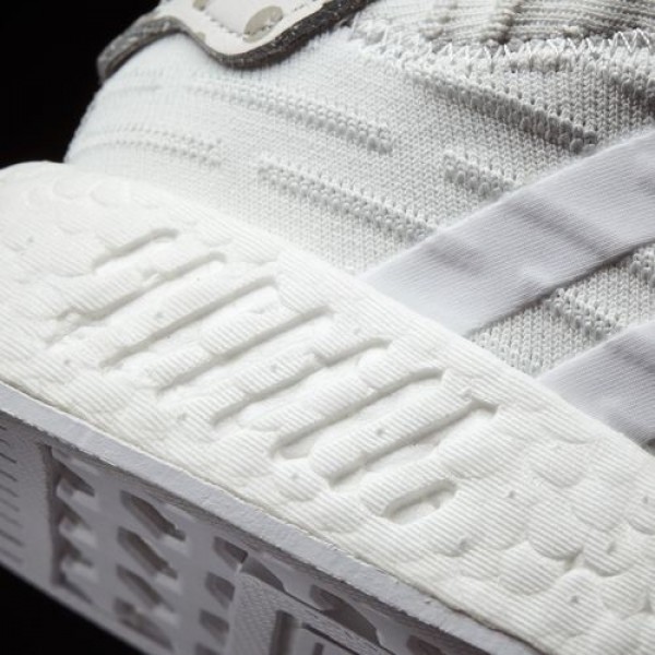 Adidas Nmd_R2 Primeknit Femme Clear Granite/Vintage White/Footwear White Originals Chaussures NO: BY2245