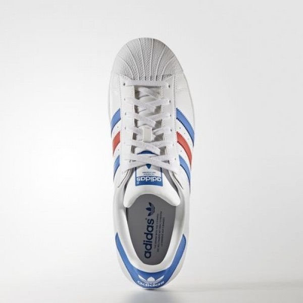 Adidas Superstar Femme Footwear White/Blue/Red Originals Chaussures NO: BB2246