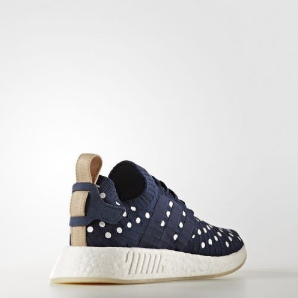 Adidas Nmd_R2 Primeknit Femme Collegiate Navy/Footwear White Originals Chaussures NO: BA7560