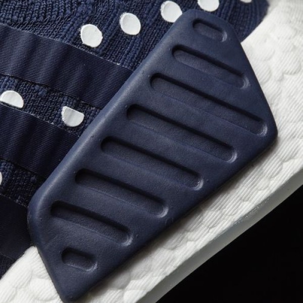 Adidas Nmd_R2 Primeknit Femme Collegiate Navy/Footwear White Originals Chaussures NO: BA7560