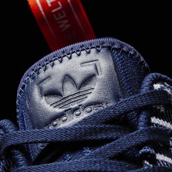 Adidas Nmd_R2 Primeknit Homme Collegiate Navy/Footwear White Originals Chaussures NO: BB2952