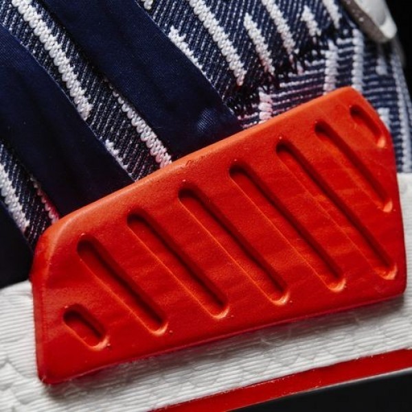 Adidas Nmd_R2 Primeknit Homme Collegiate Navy/Footwear White Originals Chaussures NO: BB2952