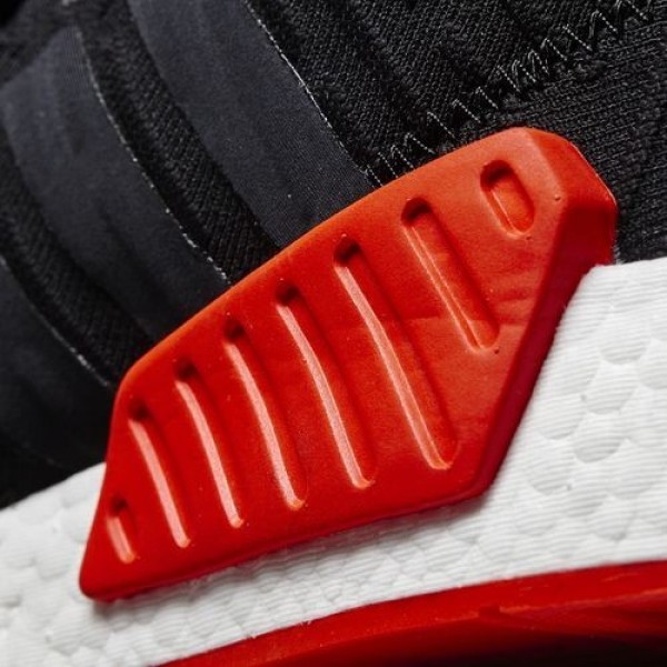 Adidas Nmd_R2 Primeknit Homme Core Black/Core Red Originals Chaussures NO: BA7252