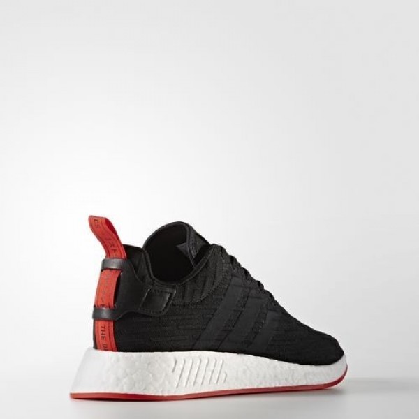 Adidas Nmd_R2 Primeknit Homme Core Black/Core Red Originals Chaussures NO: BA7252