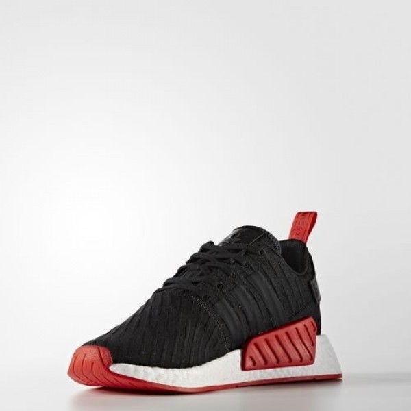 Adidas Nmd_R2 Primeknit Homme Core Black/Core Red Originals Chaussures NO: BA7252