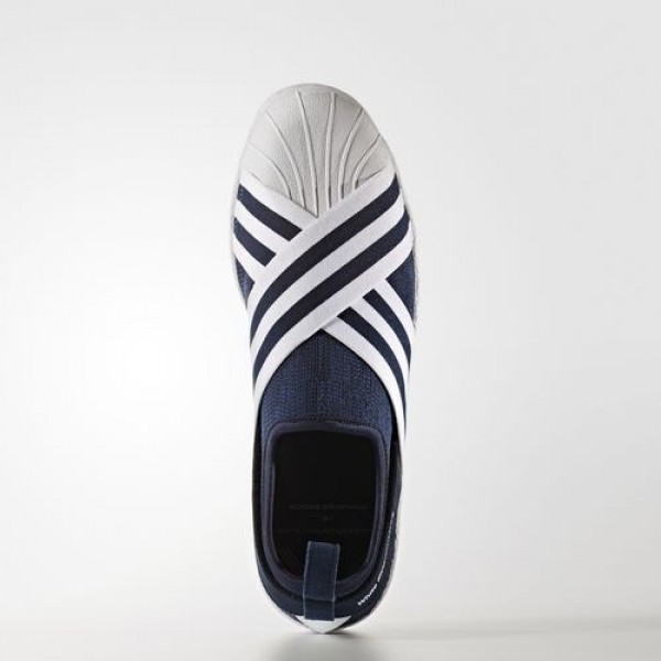 Adidas White Mountaineering Primeknit Superstar Slip-On Femme Collegiate Navy / Ftwr White / Ftwr White Originals Chaussures NO: BY2879