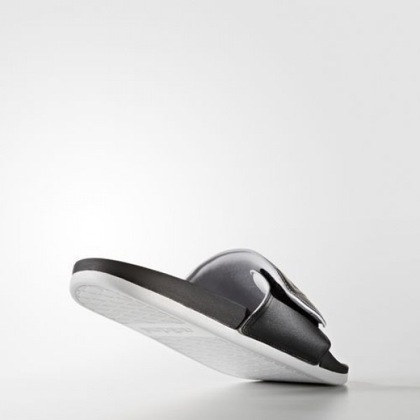 Adidas Sandale Adilette Cloudfoam Plus Adjustable Homme Core Black/Iron Metallic/Footwear White Natation Chaussures NO: S80344