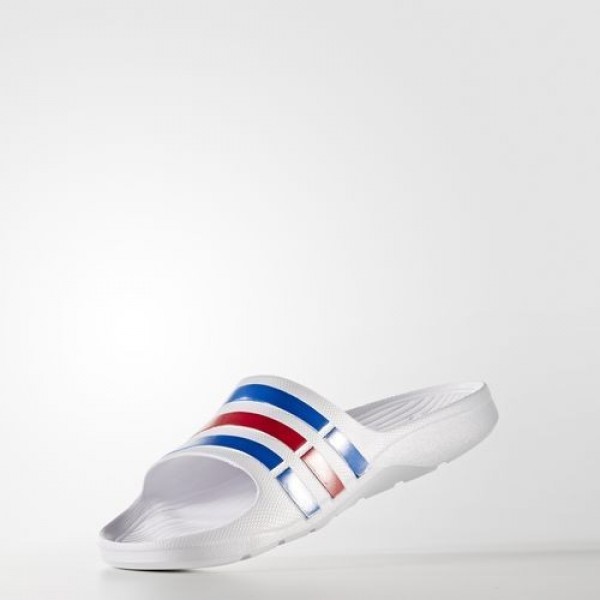 Adidas Sandales Duramo Homme White/Power Blue/Red Natation Chaussures NO: U43664