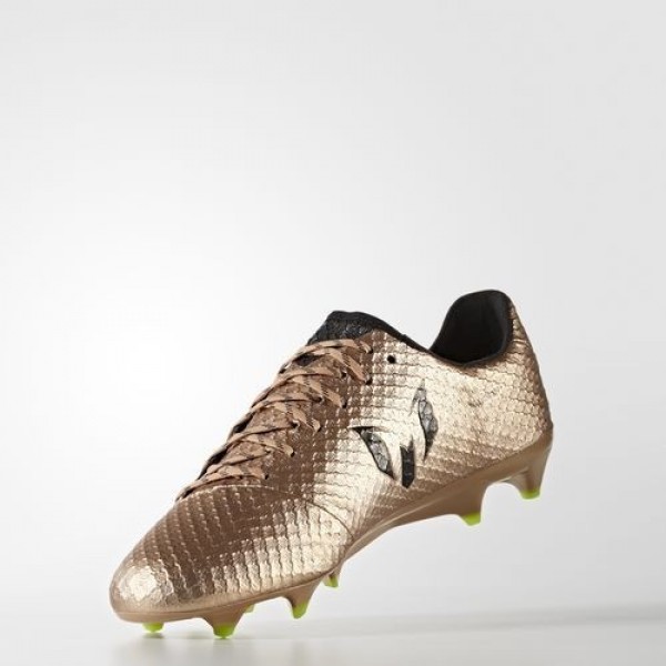 Adidas Messi 16.1 Terrain Souple Homme Copper Metallic/Core Black/Solar Green Football Chaussures NO: BA9109