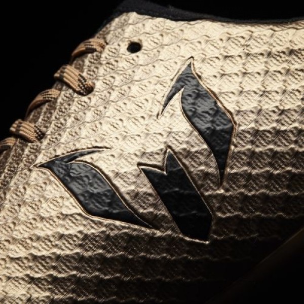 Adidas Messi 16.1 Terrain Souple Homme Copper Metallic/Core Black/Solar Green Football Chaussures NO: BA9109