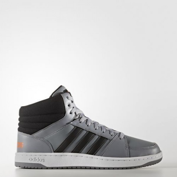 Adidas Vs Hoops Mid Homme Grey/Core Black/Solar Re...