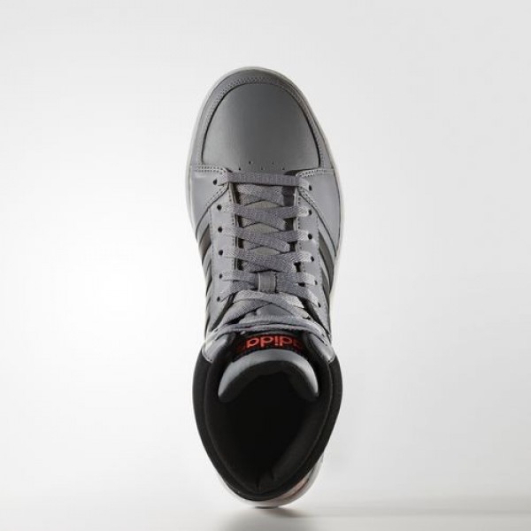 Adidas Vs Hoops Mid Homme Grey/Core Black/Solar Red neo Chaussures NO: B74503