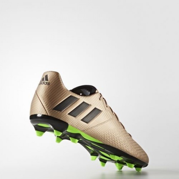 Adidas Messi 16.3 Terrain Souple Homme Copper Metallic/Core Black/Solar Green Football Chaussures NO: BA9838