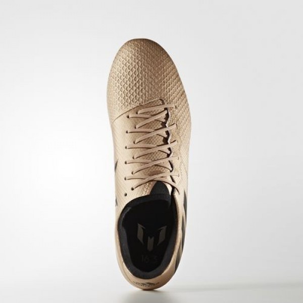 Adidas Messi 16.3 Terrain Souple Homme Copper Metallic/Core Black/Solar Green Football Chaussures NO: BA9838