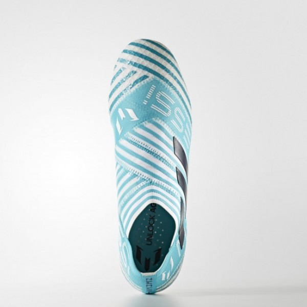 Chaussure Nemeziz Messi 17+ 360 Agility Terrain souple Hommes Football Couleur Footwear White/Legend Ink /Energy Blue (BY2401)