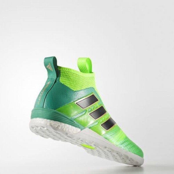 Adidas Ace Tango 17+ Purecontrol Indoor Homme Solar Green/Core Black/Core Green Football Chaussures NO: BY2821