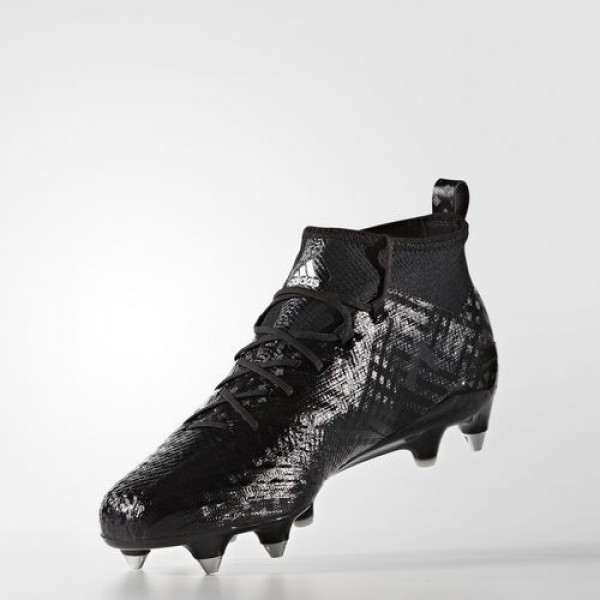 Adidas Ace 17.1 Primeknit Terrain Gras Homme Core Black/Footwear White/Night Metallic Football Chaussures NO: BA9190