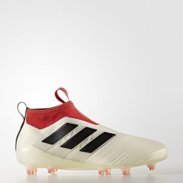 Adidas Ace 17+ Purecontrol Champagne Terrain Souple Homme Off White/Core Black/Red Football Chaussures NO: BA7599