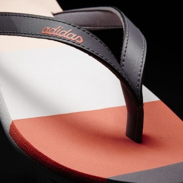 Adidas Tong Eezay Striped Femme Trace Grey/Haze Coral/Easy Coral Natation Chaussures NO: S80425