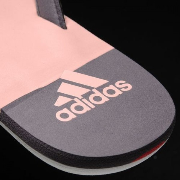 Adidas Tong Eezay Striped Femme Trace Grey/Haze Coral/Easy Coral Natation Chaussures NO: S80425