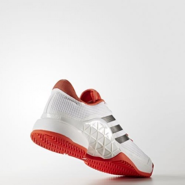 Adidas Barricade 2017 Clay Homme Footwear White/Dark Grey Heather Solid Grey/Energy Tennis Chaussures NO: BA9102