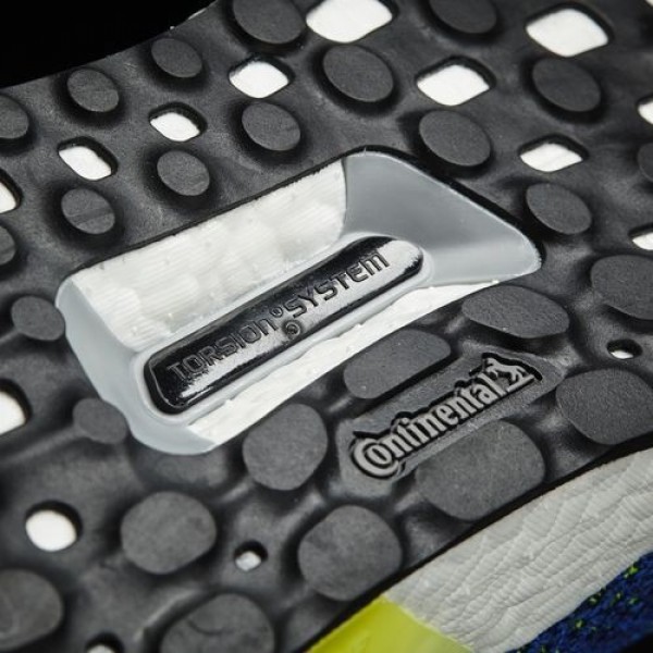 Adidas Ultra Boost St Homme Blue/Footwear White/Solar Yellow Running Chaussures NO: BA7837