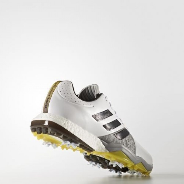 Adidas Adipower Boost 3 Homme Footwear White/Carbon/Vivid Yellow Golf Chaussures NO: Q44759