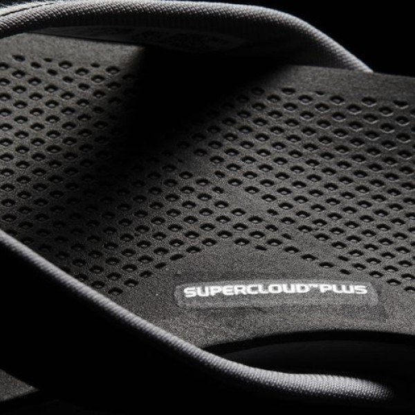 Adidas Tong Supercloud Plus Femme Core Black/Mid Grey/Silver Metallic Lifestyle Chaussures NO: B25342