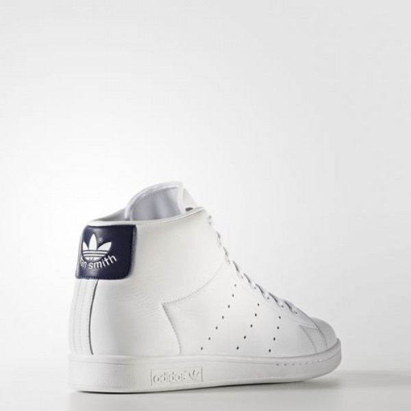 Adidas Stan Smith Mid Femme Footwear White/Dark Blue Originals Chaussures NO: BB0070