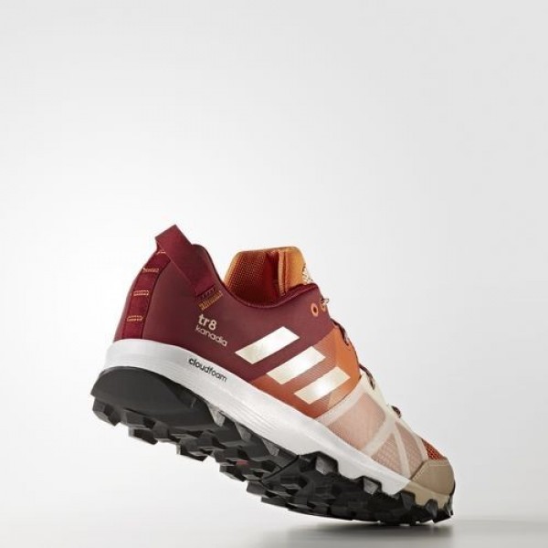 Adidas Kanadia 8 Trail Homme Tactile Orange/Chalk White/Collegiate Burgundy Outdoor Chaussures NO: BB4415