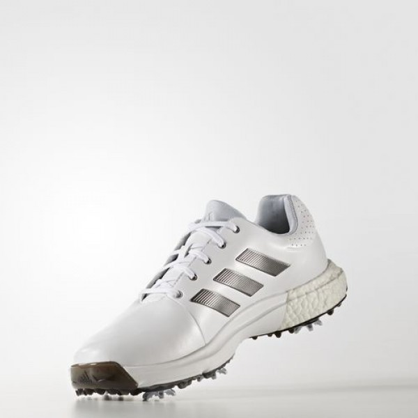 Adidas Adipower Boost 3 Homme Footwear White/Silver Metallic/Core Black Golf Chaussures NO: Q44756