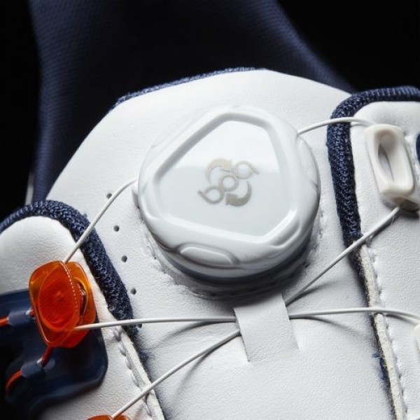 Adidas Powerband Boa Boost Wide Homme Footwear White/Dark Slate/Energy Golf Chaussures NO: Q44775