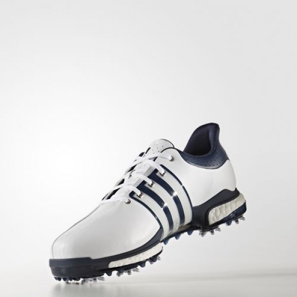 Adidas Tour360 Boost Wide Homme Footwear White/Dark Slate/Silver Metallic Golf Chaussures NO: Q44830