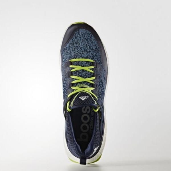 Adidas Crossknit Boost Homme Collegiate Navy/Core Blue/Solar Slime Golf Chaussures NO: Q44685