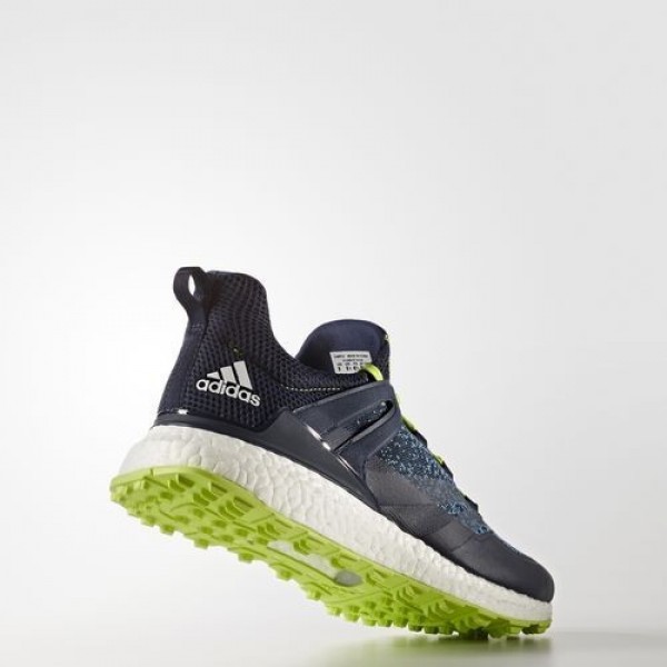 Adidas Crossknit Boost Homme Collegiate Navy/Core Blue/Solar Slime Golf Chaussures NO: Q44685