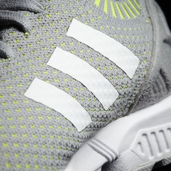 Adidas Zx Flux Primeknit Homme Mid Grey/Footwear White/Solar Yellow Originals Chaussures NO: BA7376