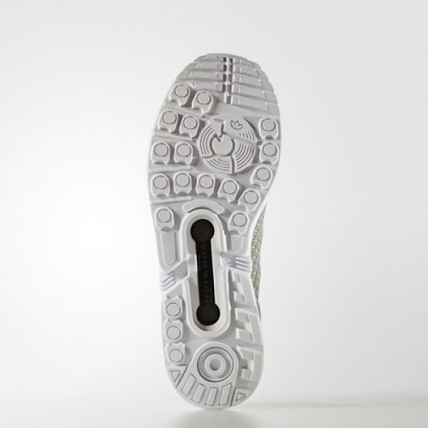 Adidas Zx Flux Primeknit Homme Mid Grey/Footwear White/Solar Yellow Originals Chaussures NO: BA7376