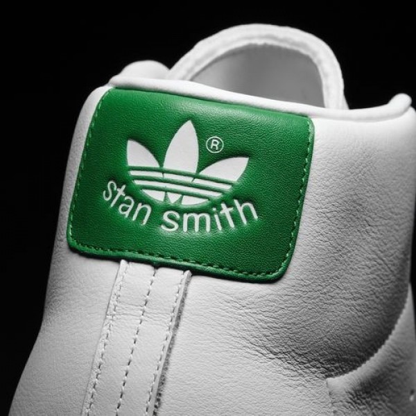 Adidas Stan Smith Mid Homme Footwear White/Green Originals Chaussures NO: BB0069