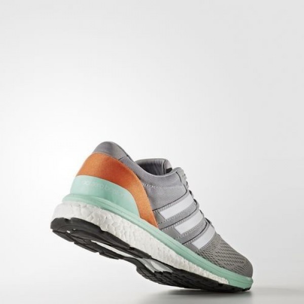 Adidas Adizero Boston 6 Femme Mid Grey/Footwear White/Easy Orange Running Chaussures NO: BB1729